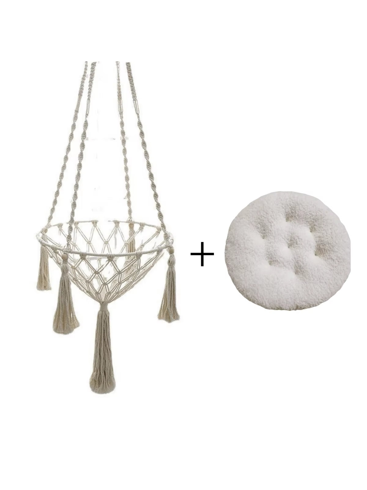 Hand-Woven Cotton Rope Winter Pet Hammock - Indoor Cat Swing and Hanging Basket for Kittens