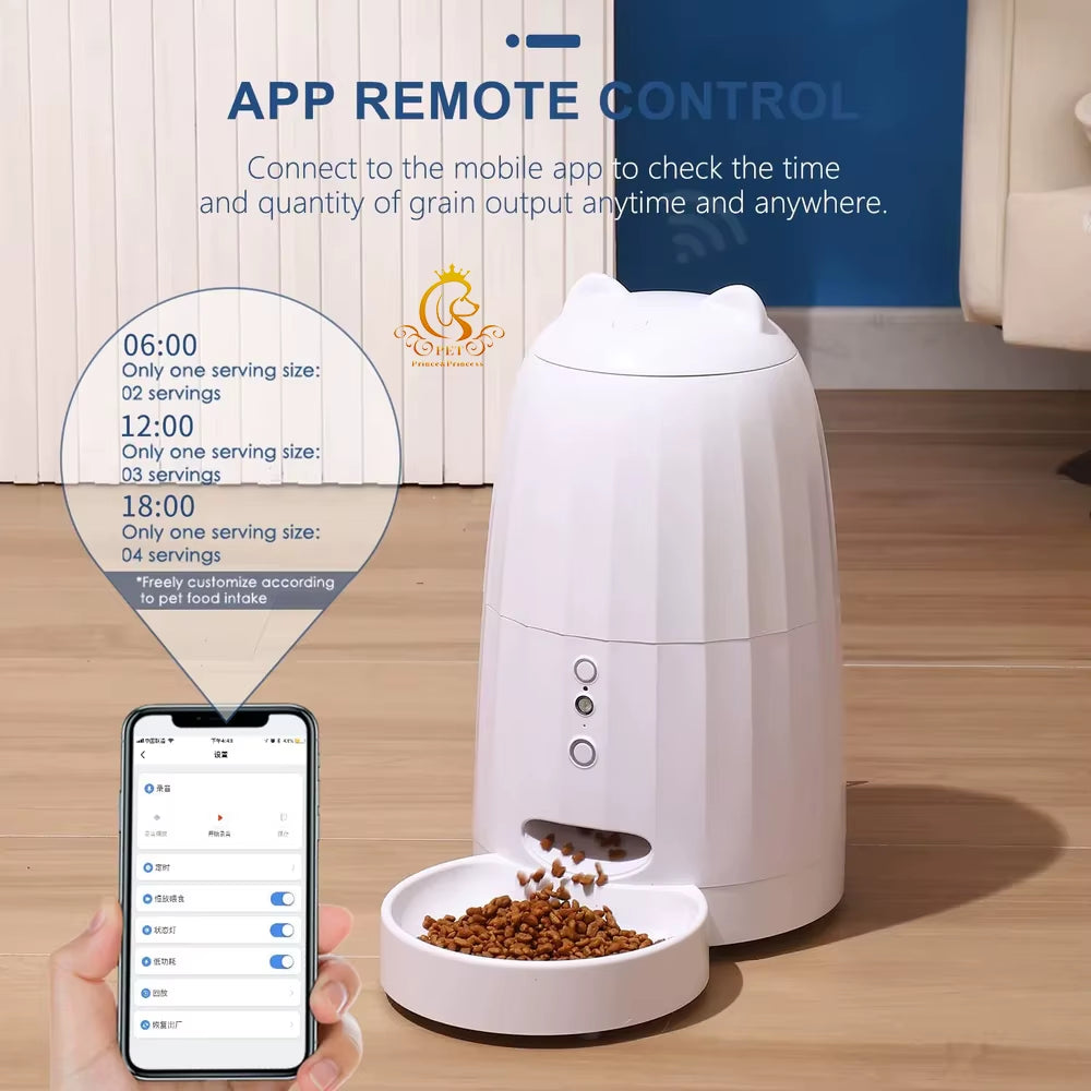EUR PET Best Selling Remote Control Portable Large Capacity Multi-Function Smart Pet Automatic Feeder