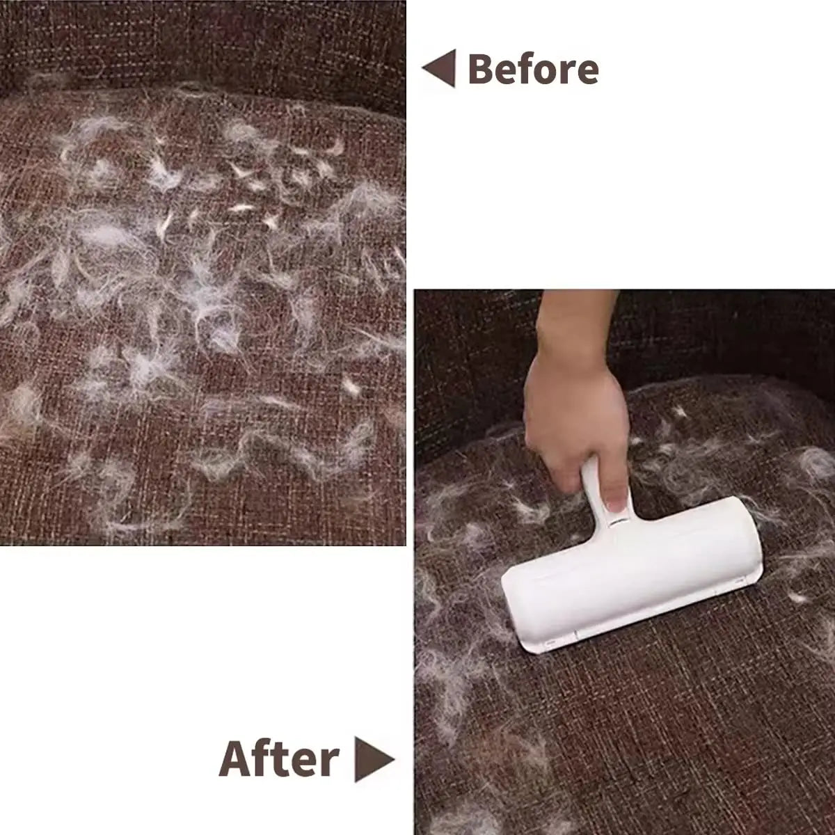 Pet Hair Remover Roller with Self-Cleaning Base - Efficient Tool for Dog and Cat Fur Removal from Furniture