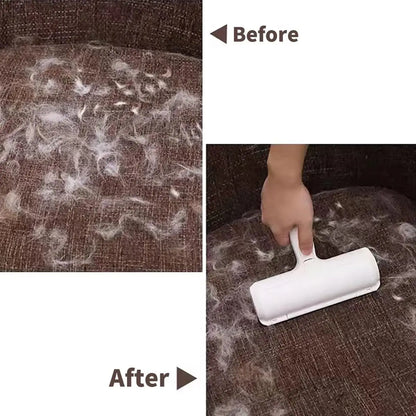 Pet Hair Remover Roller with Self-Cleaning Base - Efficient Tool for Dog and Cat Fur Removal from Furniture