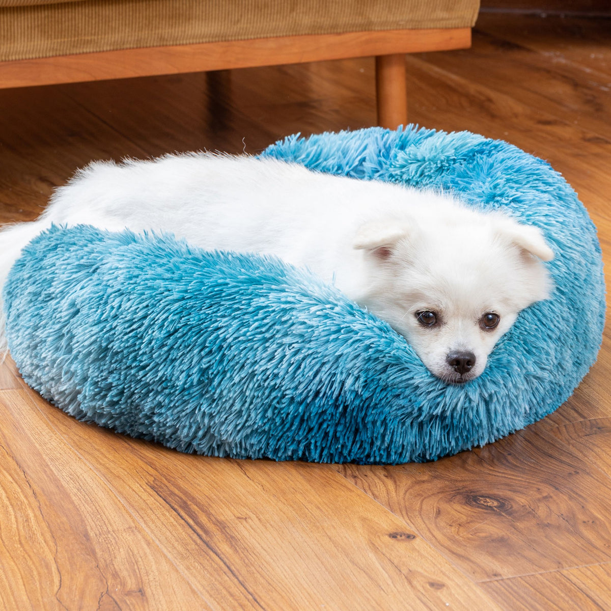 Luxurious Plush Donut Dog Bed - Warm, Soft, and Washable Pet Cushion for Dogs and Cats in Various Sizes