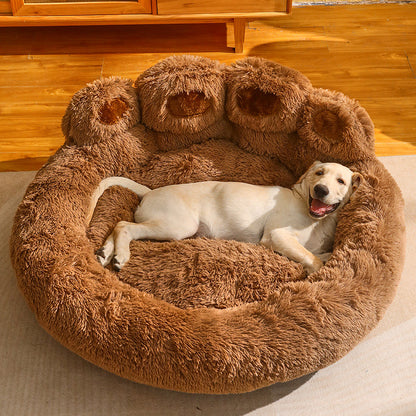 Large Fluffy Dog Bed - Winter Warmth Pet Sofa Basket for Dogs and Cats, Ideal Kennel Mat and Blanket Accessories