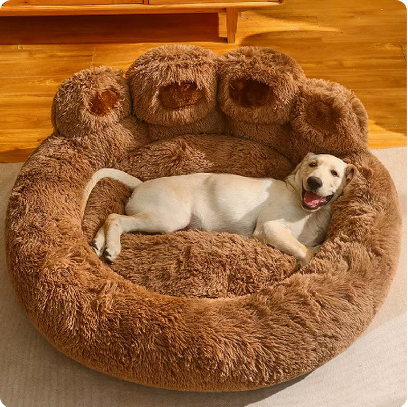 Large Fluffy Dog Bed - Winter Warmth Pet Sofa Basket for Dogs and Cats, Ideal Kennel Mat and Blanket Accessories