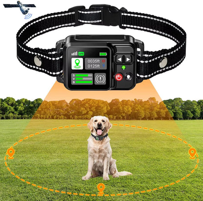 GPS Wireless Dog Fencing System - Electric Dog Fencing with GPS Electric Satellite Technology, Pet Fencing System Range 15~2000M