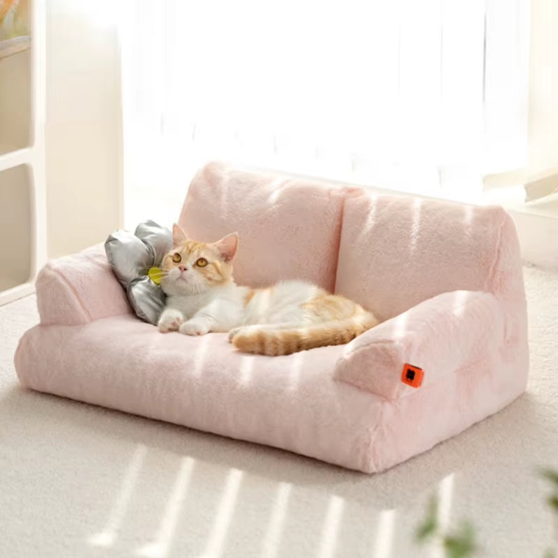 Luxury Plush Super Soft Pet Bed and Lounger for Cats and Dogs