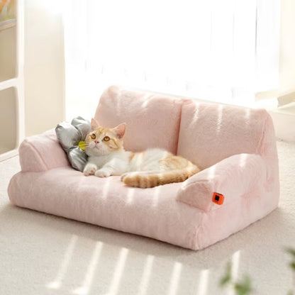 Luxury Plush Super Soft Pet Bed and Lounger for Cats and Dogs