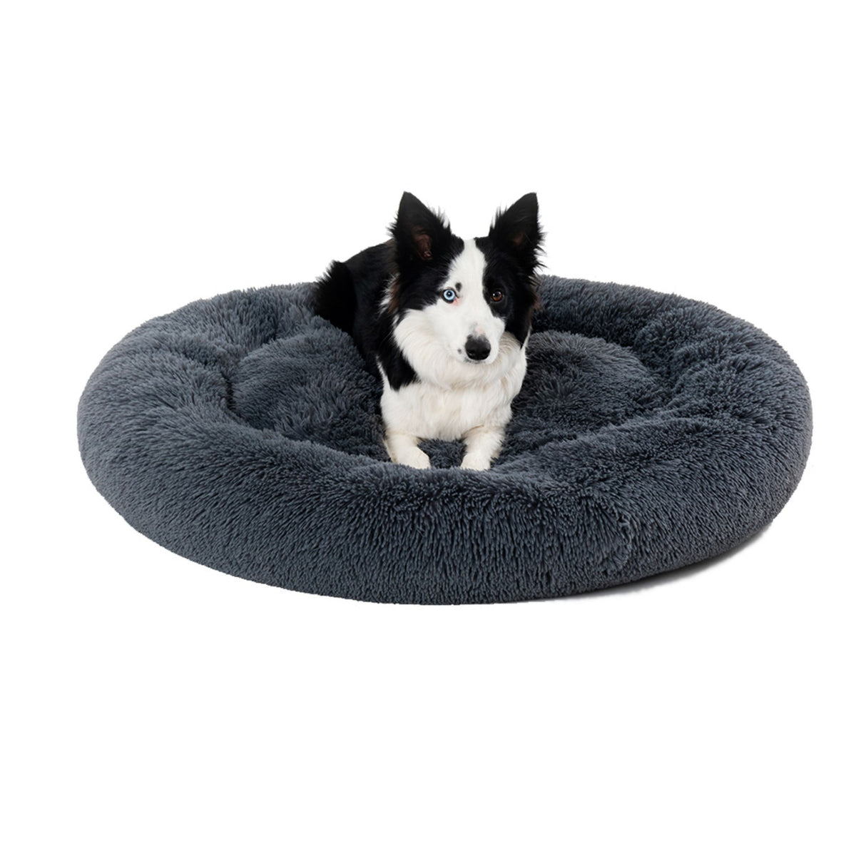 Luxurious Plush Donut Dog Bed - Warm, Soft, and Washable Pet Cushion for Dogs and Cats in Various Sizes
