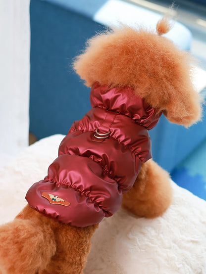Dog Jacket for Autumn/Winter, Pet Coat, 3-Layer Thick Warm Outerwear, Suitable for Small to Medium Dogs like Poodle, Teddy, York