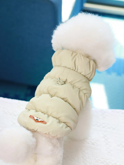 Dog Jacket for Autumn/Winter, Pet Coat, 3-Layer Thick Warm Outerwear, Suitable for Small to Medium Dogs like Poodle, Teddy, York