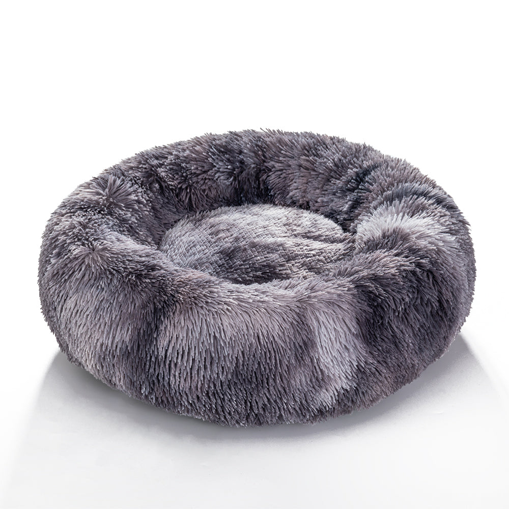 Luxurious Plush Donut Dog Bed - Warm, Soft, and Washable Pet Cushion for Dogs and Cats in Various Sizes