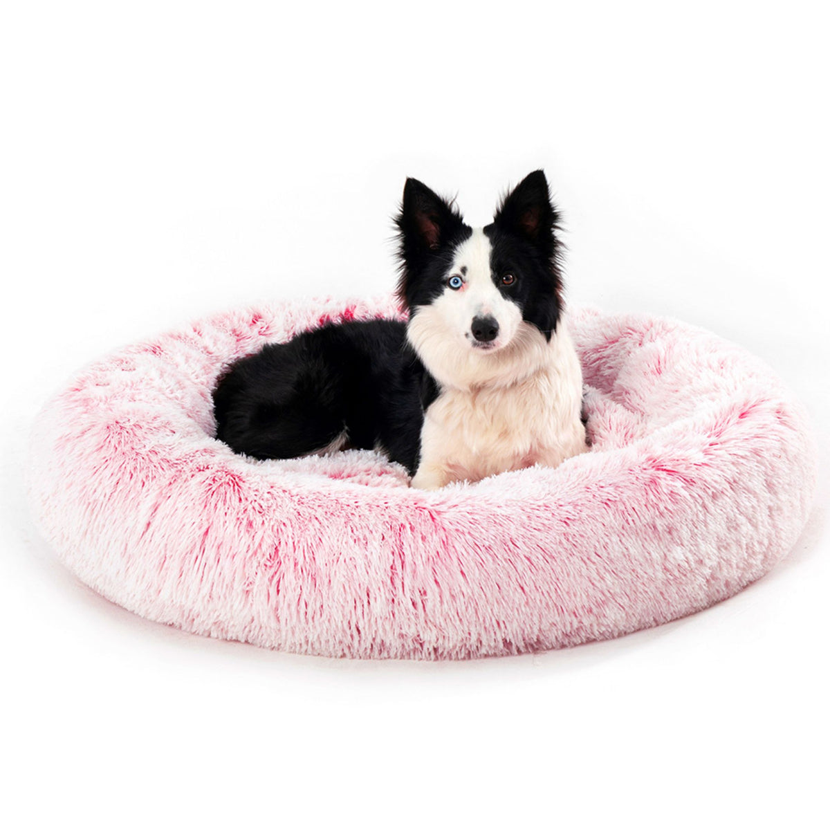 Luxurious Plush Donut Dog Bed - Warm, Soft, and Washable Pet Cushion for Dogs and Cats in Various Sizes