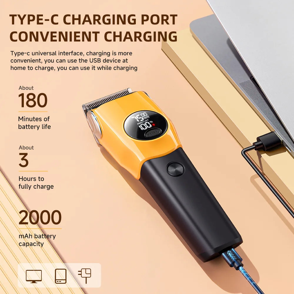 2026 New Hot-Selling Pet Dog Beauty Shaver Intelligent Digital Hair Clipper Cat and Dog Universal Pet Hair Clipper